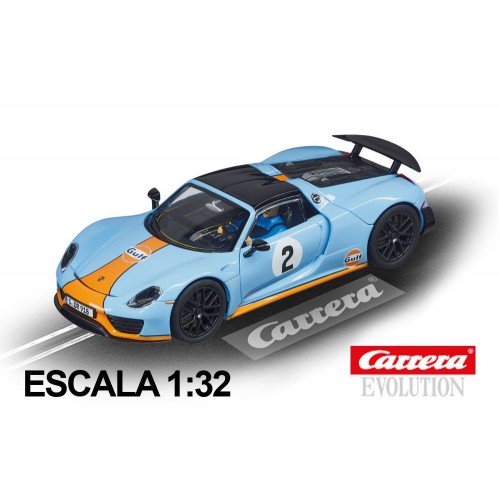 Coche Carrera Evolution Porsche 918 Spyder Gulf Racing nº2