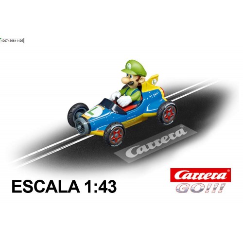 Coche Carrera Go Nintendo Mario Kart Mach 8 Luigi