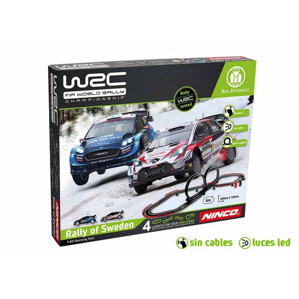 Circuito de slot 1:43 Ninco WRC Rally Suecia Wireless