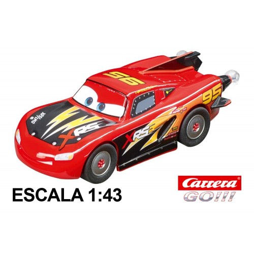 Coche Carrera Go Disney Cars Rayo McQueen Rocket Racer