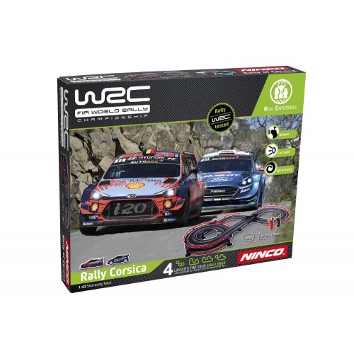 1:43 Ninco WRC Rally Corsica circuito de slots sem fio