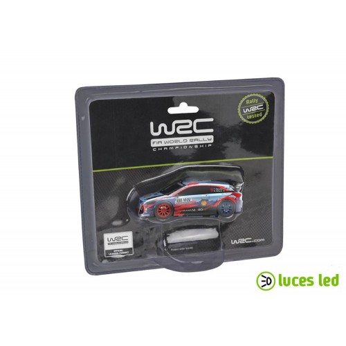 Coche de slot 1:43 Ninco Hyundai I20 WRC Neuville con luces