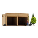 Pit Box Garaje de Madera Kit de Montaje de Decoracion Circuito de Slot