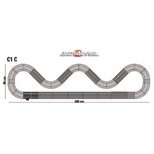 Pacote de expansão de circuito C1C universal Scalextric