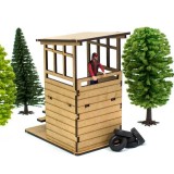 Cabina de Comisarios Vintage de Madera Circuito de Slot