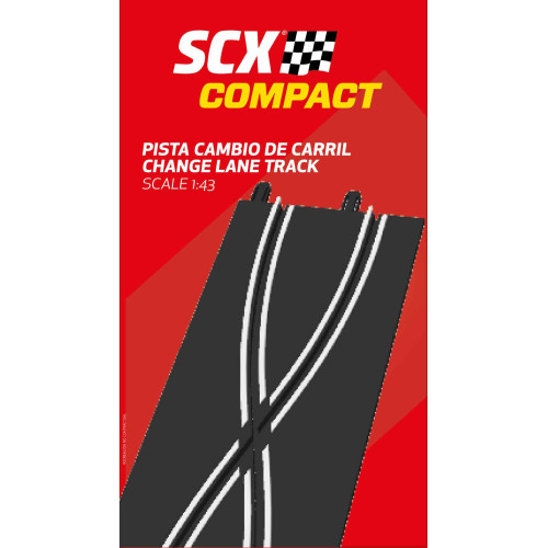 Recta cambio de carril 2 ud Scalextric Compact