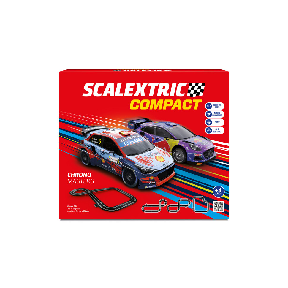 Circuito sem fio Scalextric Compact Chrono Masters