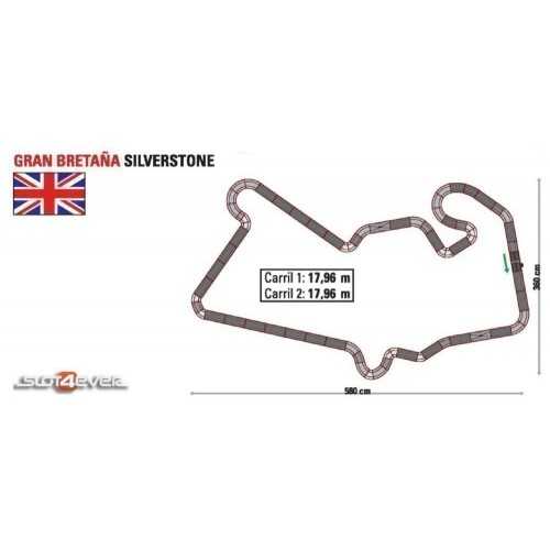 Circuito analógico Scalextric C2 Grã-Bretanha Silverstone