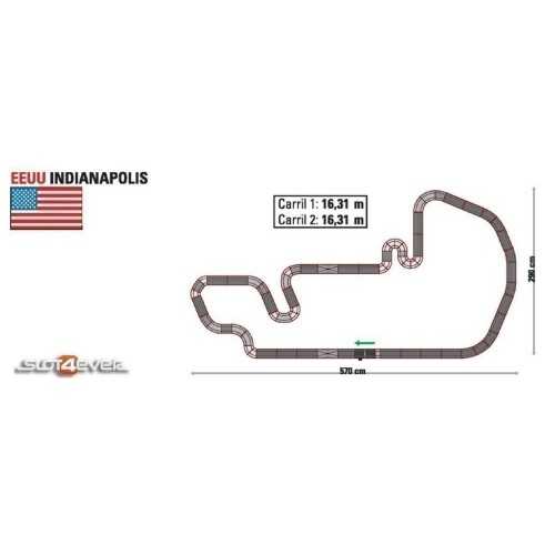Circuito Analógico Scalextric C2 EUA Indianápolis