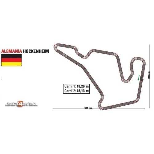 Circuito analógico Scalextric C2 Alemanha Hockenheim