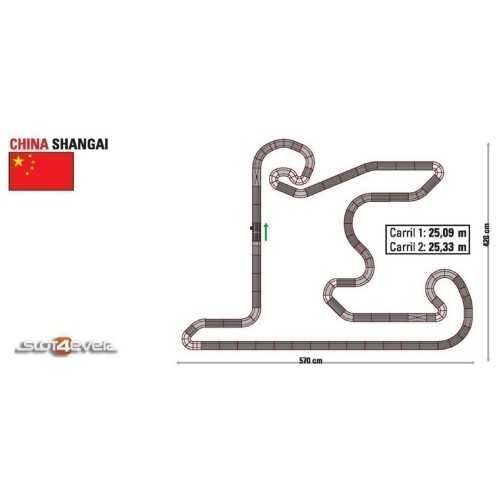 Circuito Analógico Scalextric C2 China Xangai