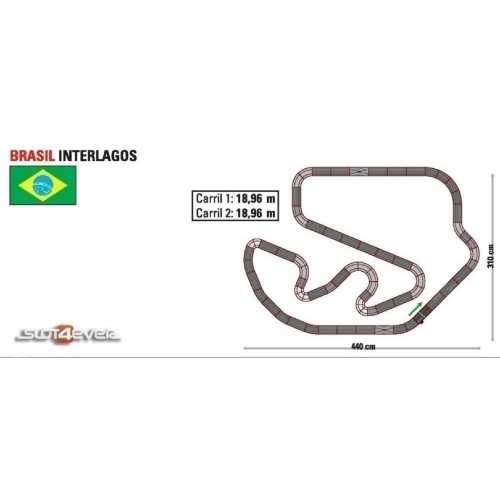 Circuito Analógico Scalextric C2 Brasil Interlagos
