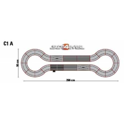 Circuito analógico Scalextric de corrida C1A GT
