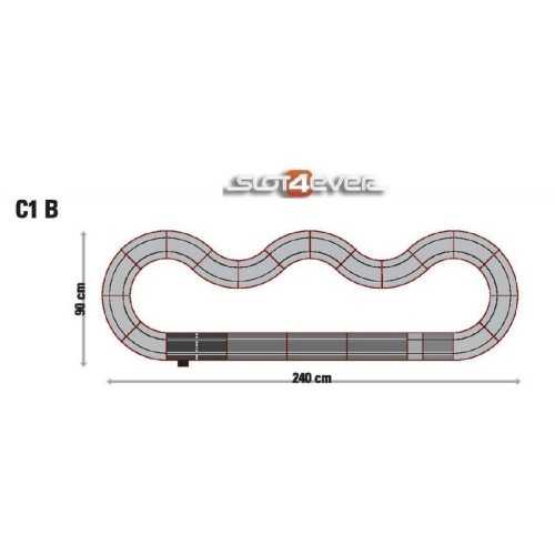 Circuito analógico Scalextric de corrida C1B GT