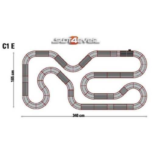 Circuito analógico Scalextric de corrida C1E GT
