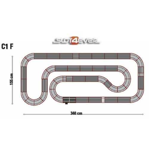 Circuito analógico Scalextric de corrida C1F GT
