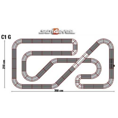 Circuito analógico Scalextric de corrida C1G GT
