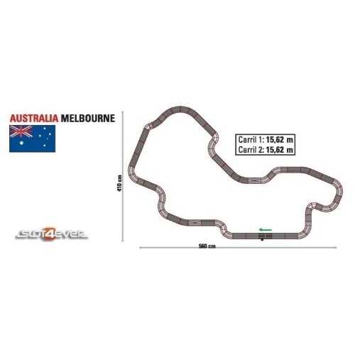 Circuito Analógico Scalextric C2 Austrália Melbourne