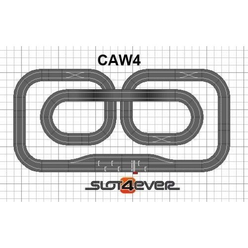Circuito W4 de controle de combustível total expandido Scalextric WOS