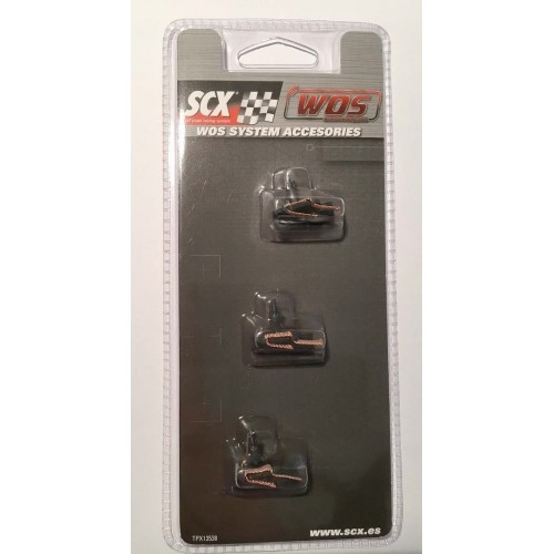 Guia con trencillas (3ud) Scalextric WOS