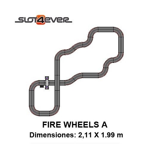 Scalextric Compact Circuit Expanded Fire Wheels A
