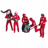 Figuras Decoracion Mecanicos Ferrari 5ud Carrera 132-124