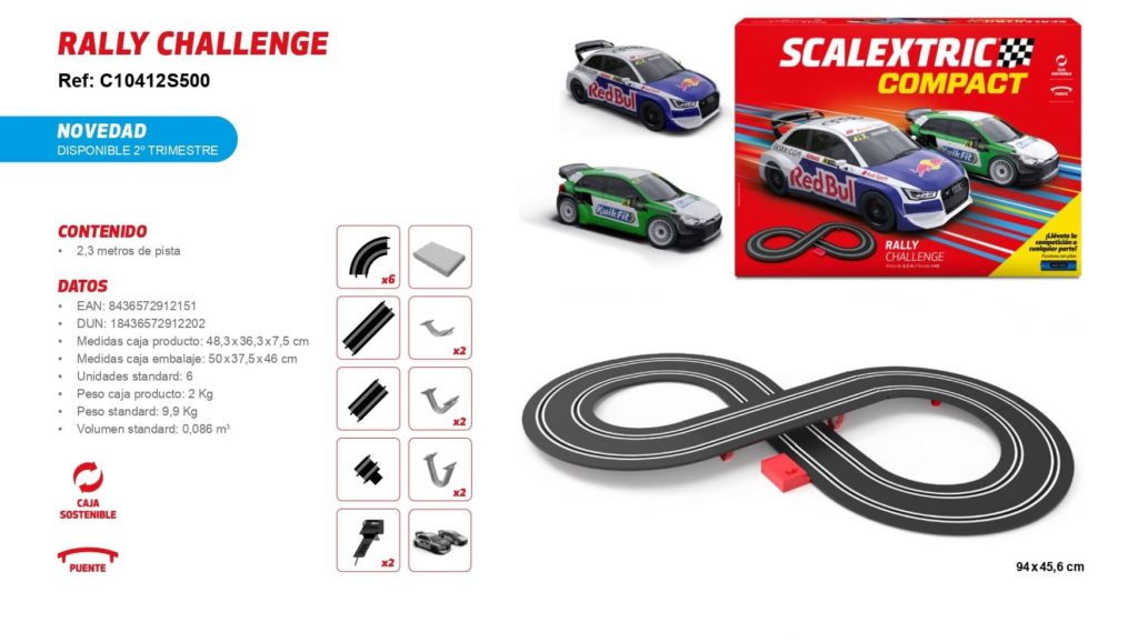 Scalextric Circuito COMPACT Pista De Carreras Completa Coches Mandos (Rally Challenge) | lagear.com.ar