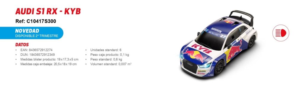 Coche de Scalextric Compact Audi S1 RX KYB