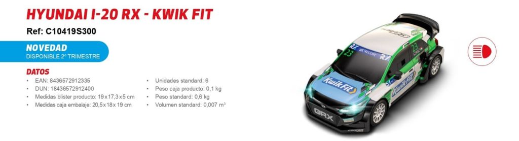 Coche de Scalextric Compact Hyundai i-20 RX Kwik Fit