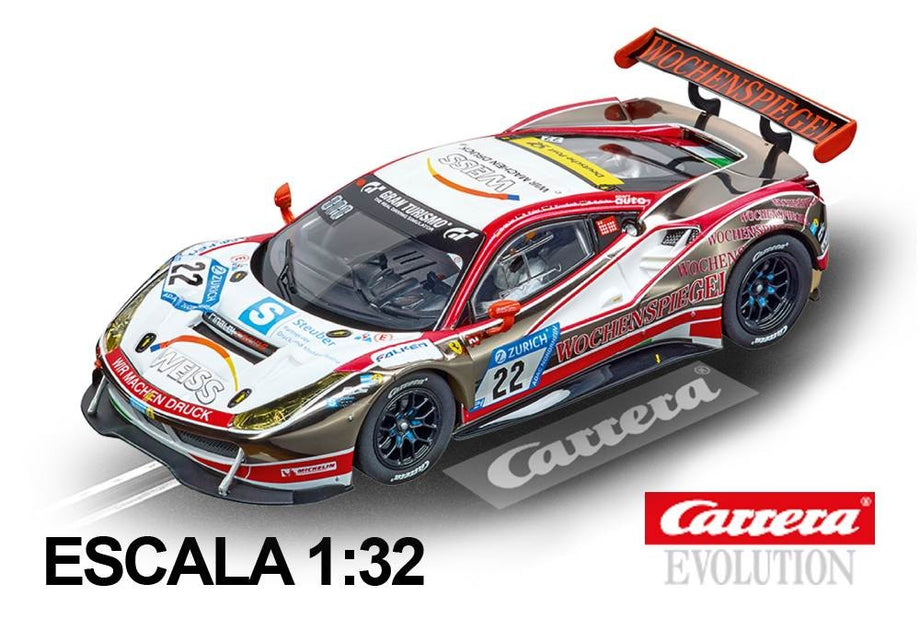 Carro de corrida Carrera Evolution Ferrari 488 GT3 WTM n22