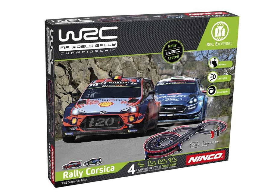 1:43 Ninco WRC Rally Corsica circuito de slots sem fio
