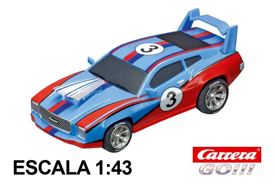 Car Carrera Go Muscle Car 1 Azul com luz