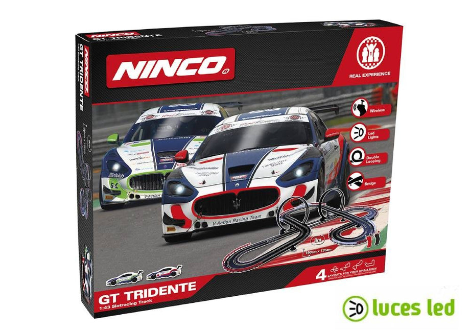1:43 Ninco GT Tridente circuito de slot sem fio