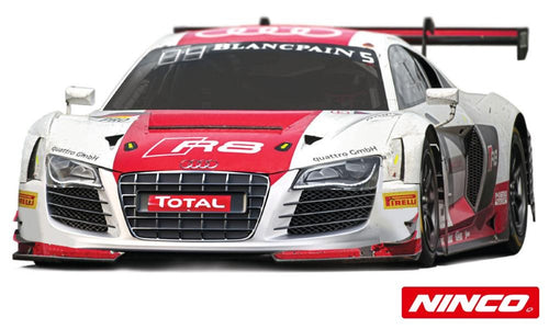 Coche de Slot Ninco Analogico Audi R8 Blanco Blancpain n5