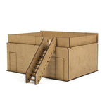 Wooden pit box garage for Carrera 1:32 and 1:24 scenery