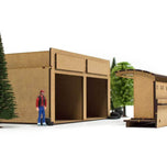 Wooden pit box garage for Carrera 1:32 and 1:24 scenery