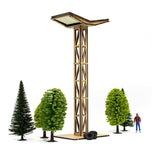 Circuito duplo de slot de torre de luz LED de madeira