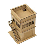 Wooden press tower for a slot car track