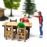 Wooden bar scenery for a slot car track