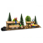 Small wooden grandstand for slot car track