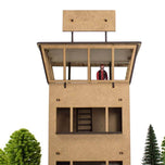 Torre de controle de madeira para circuito de slot