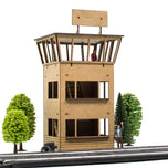 Torre de controle de madeira para circuito de slot