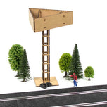 Outdoor de publicidade triangular de madeira para circuito de slot