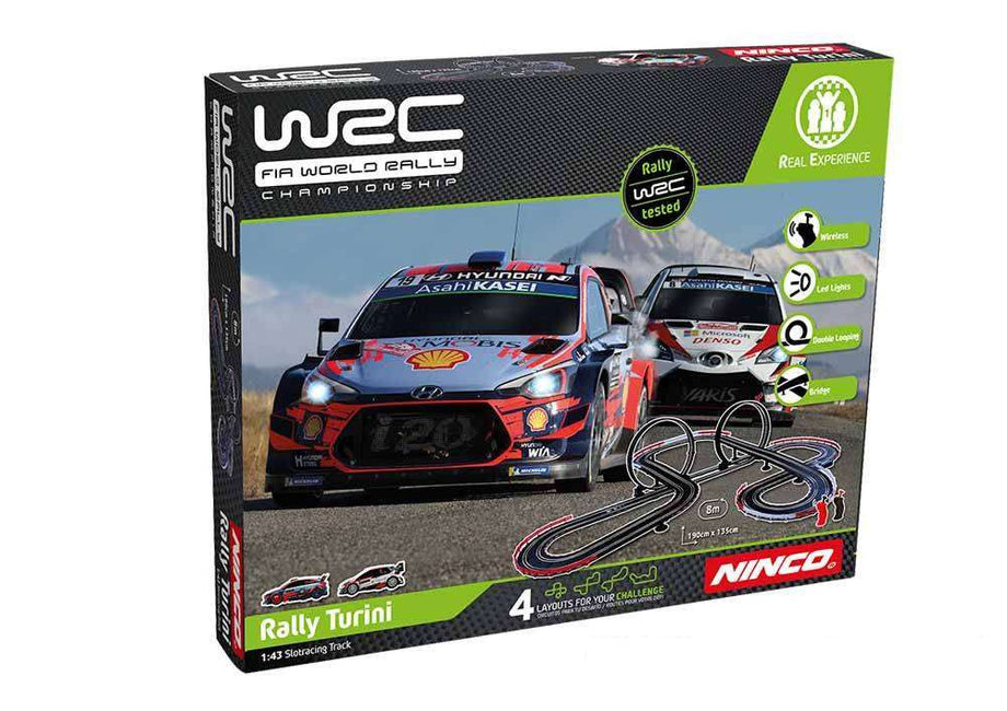 1:43 Circuito de slots Ninco WRC Rally Turini Wireless