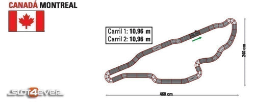Circuito Analógico Scalextric C2 Canadá Montreal