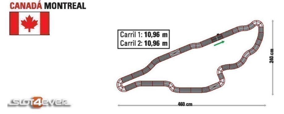 Scalextric C2 Canada Montreal analogue slot car track