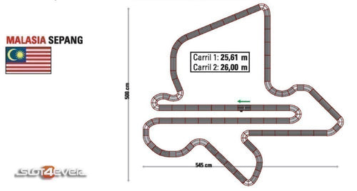 Circuito Analógico Scalextric C2 Malásia Sepang