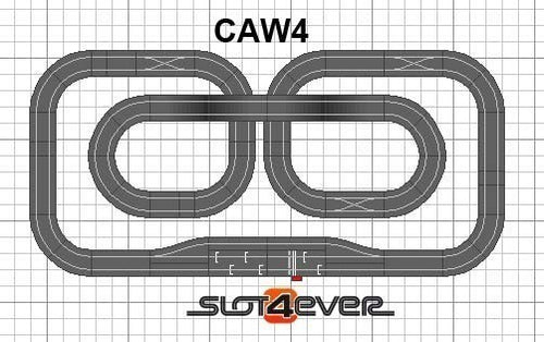 Circuito W4 de controle de combustível total expandido Scalextric WOS