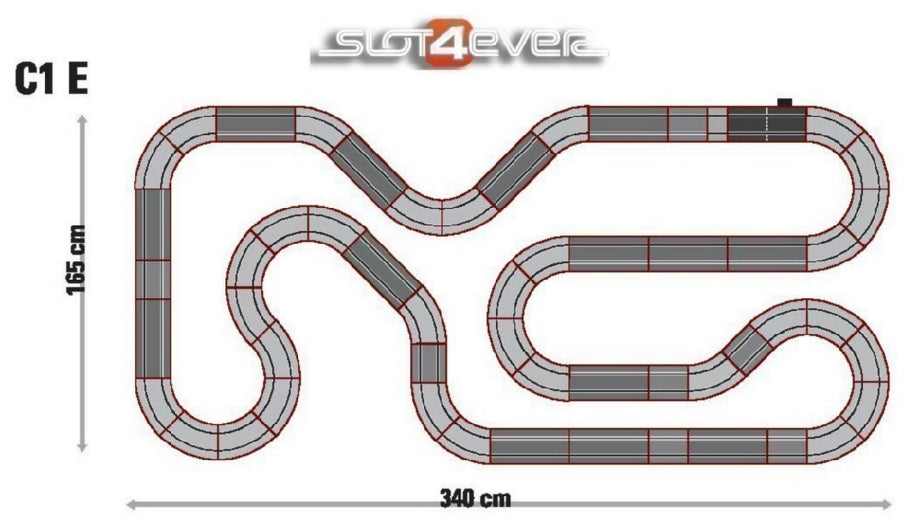 Pacote de expansão do circuito C1E universal Scalextric