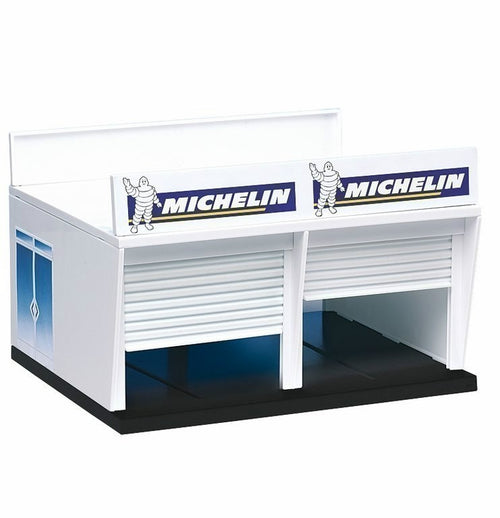 Edifício de decoração Pit Stop Lane com Carrera 132-124 Boxes